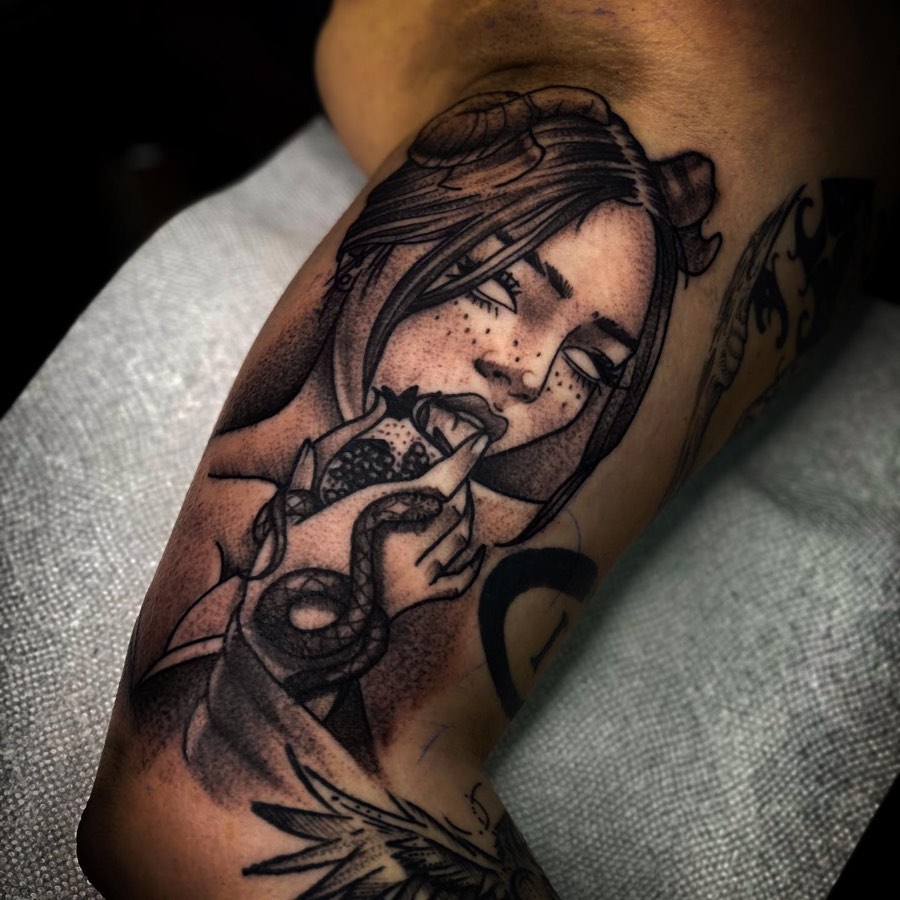Blackwork tattoo by Andy Electric