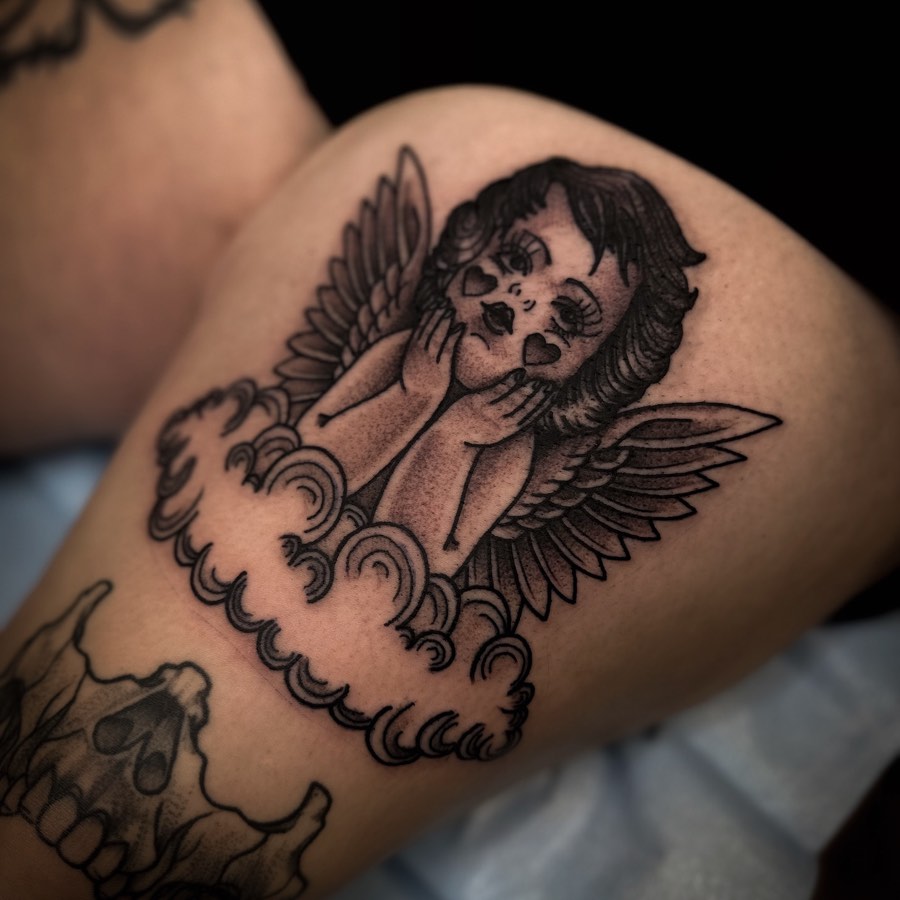 Blackwork tattoo by Andy Electric